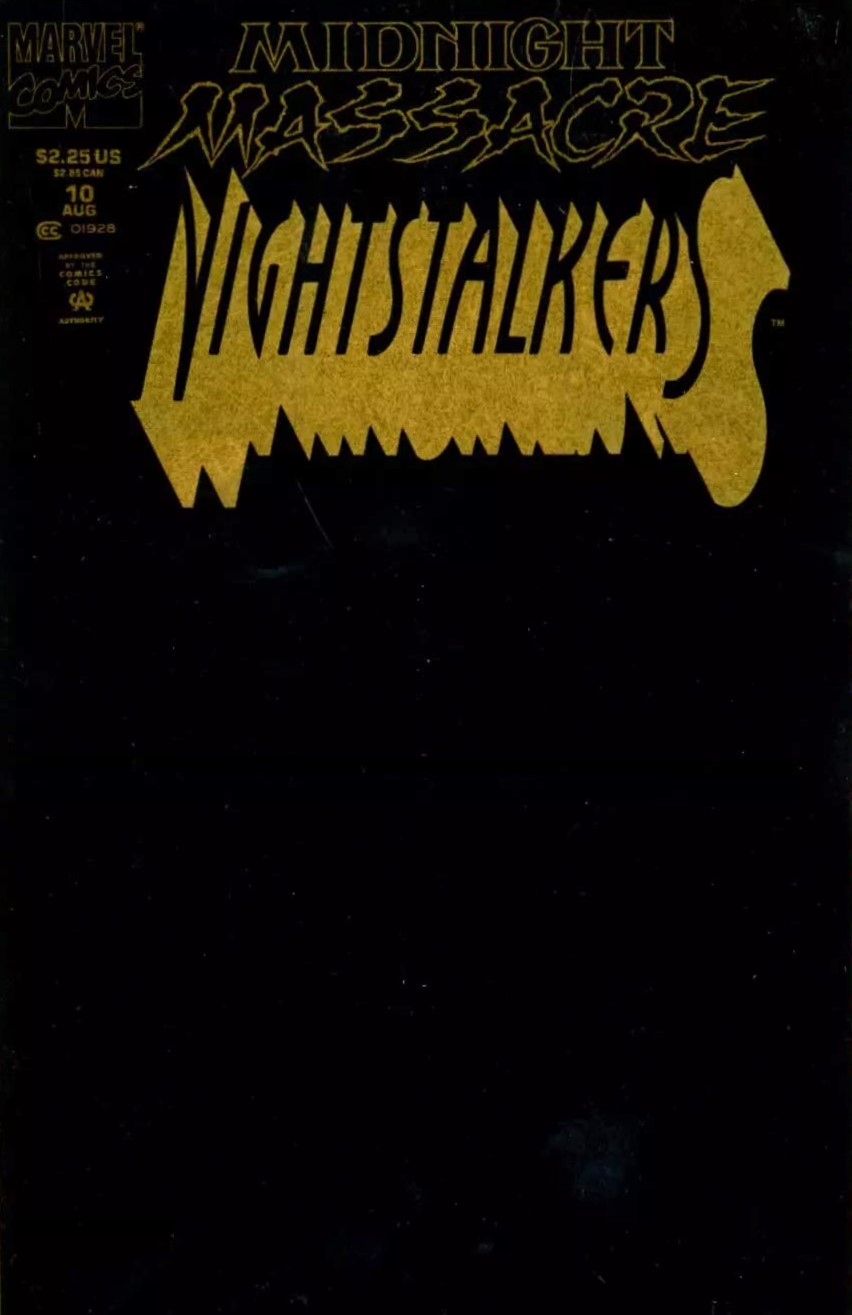 Nightstalkers #10 (1993), black-and-gold Midnight Massacre outer cover