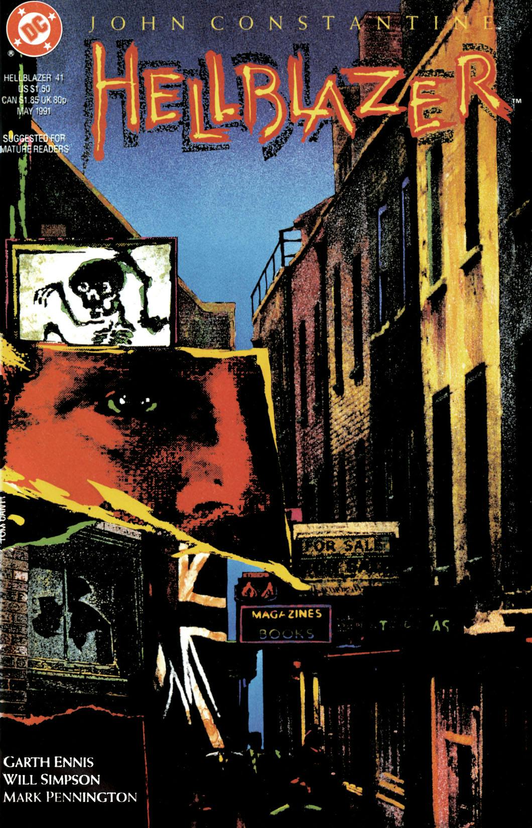Hellblazer #41 (1991). Tom Canty cover. Official DCUI digital edition.