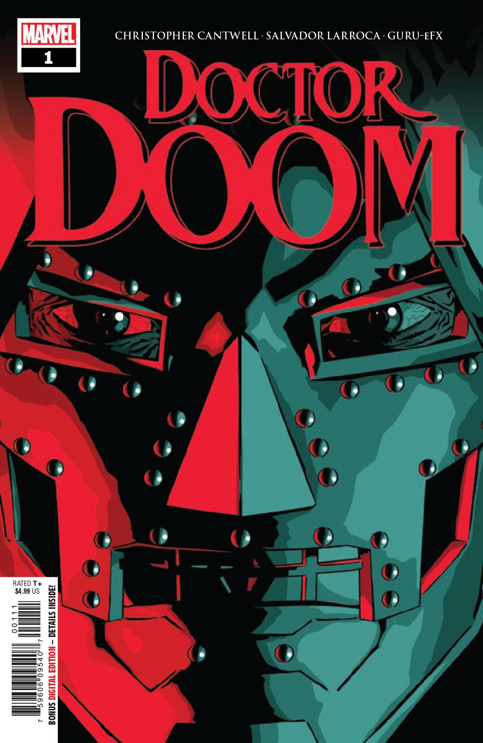 Doctor Doom #1 (2019), ACO’s main-cover portrait of Victor von Doom