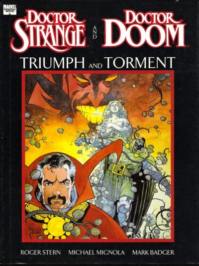 Doctor Strange & Doctor Doom: Triumph and Torment (1989), original graphic novel front-cover design
