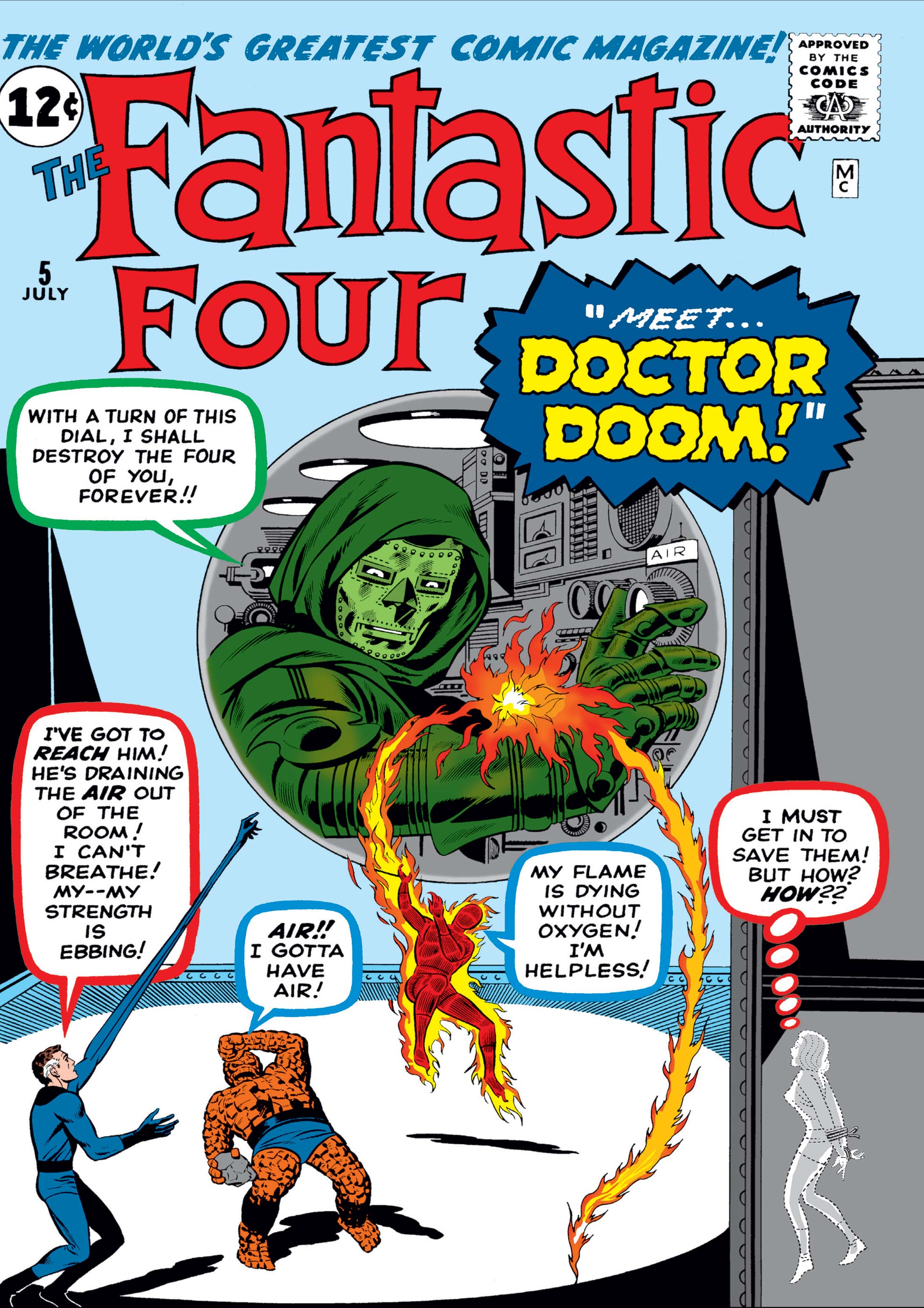 Fantastic Four (1961) #5: Jack Kirby (pencils), full cover reference