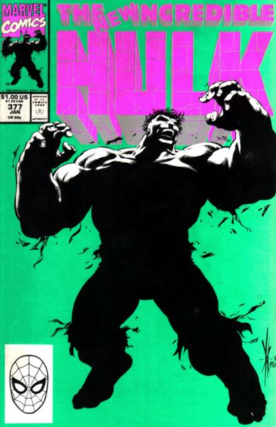Incredible Hulk #377 (1991) — first-print cover design.