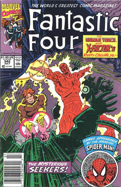 Fantastic Four #342 (1990). Johnny shares the spotlight with Rusty Collins.