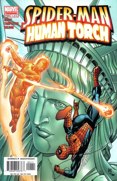 Spider-Man/Human Torch #1 (2005). Dan Slott and Ty Templeton’s five-issue friendship story begins.