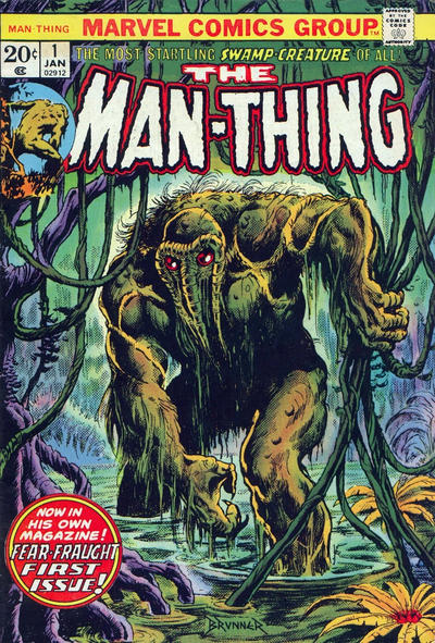 Man-Thing issue 1 from 1974, Frank Brunner cover