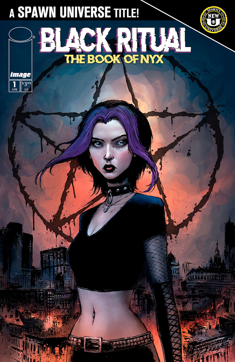 Black Ritual: The Book of Nyx #1. Nyx receives her own corner of the expanding line.