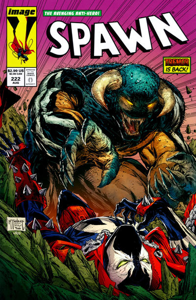 Spawn #222 — colour cover. An Amazing Spider-Man #316 homage.