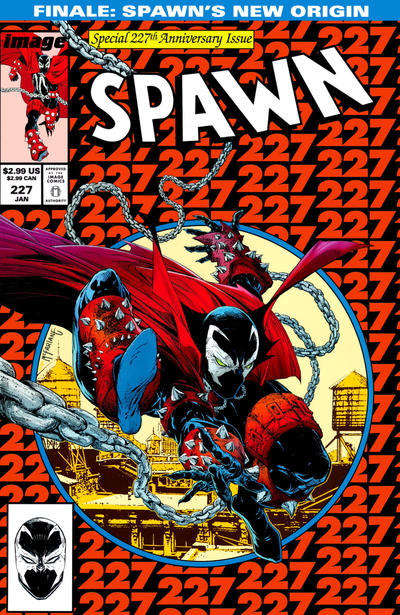 Spawn #227 — colour cover. An Amazing Spider-Man #300 homage.