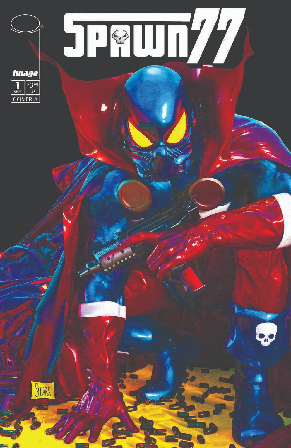 Spawn ’77 #1 — Cover A promo reference. Early promo image shows $3.99; the released issue’s cover price is $6.99.