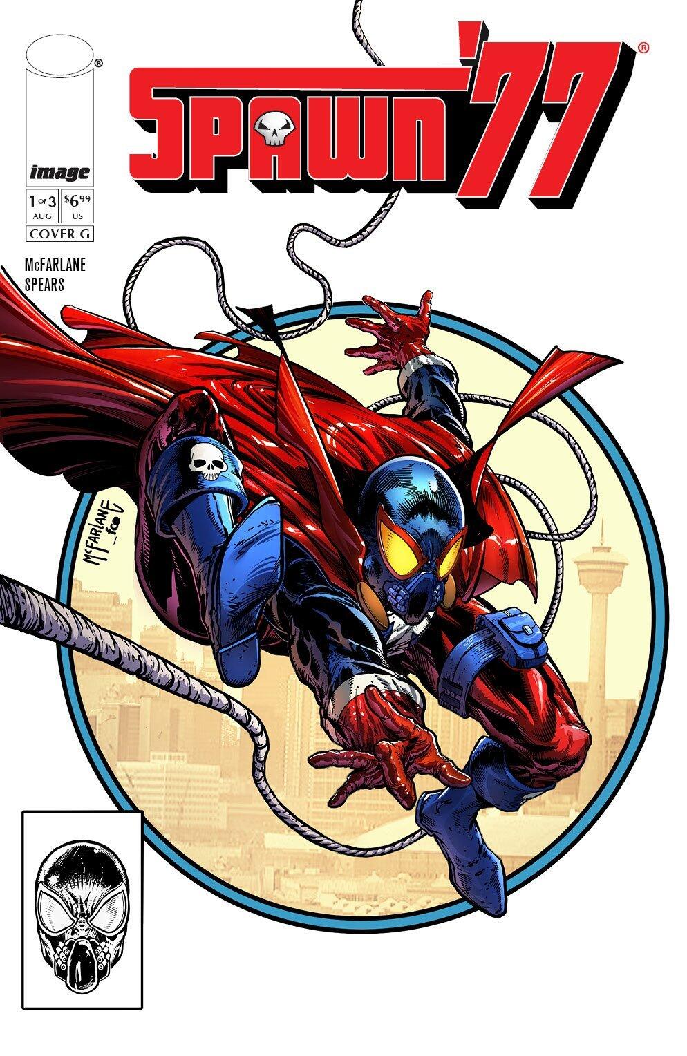 Spawn ’77 #1 — Cover G, 1:50 incentive. Cover G is the 1:50 incentive; the ratio is not a print-run total.