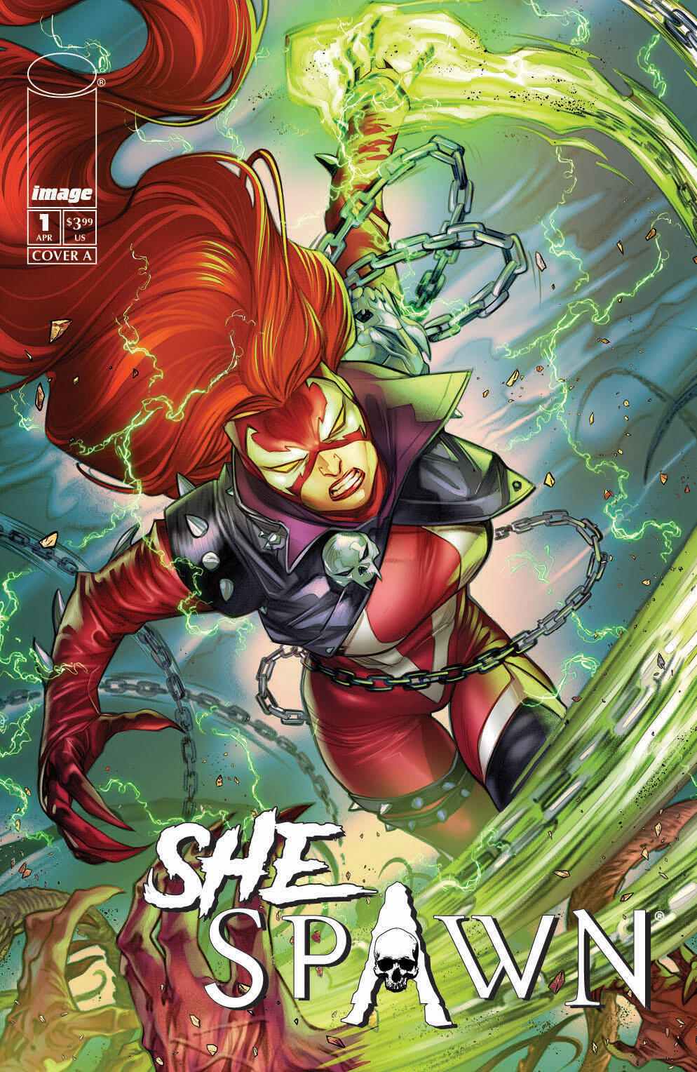 She-Spawn #1 — Cover A. She-Spawn steps into her own title.