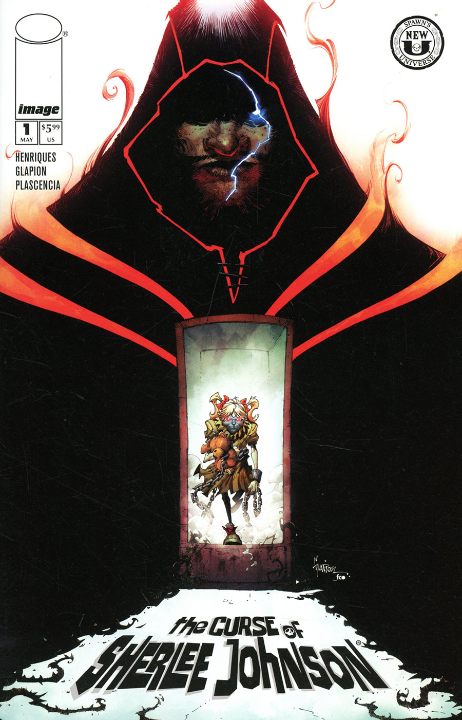 The Curse of Sherlee Johnson #1 — doorway cover. A new horror branch of the Spawn universe.
