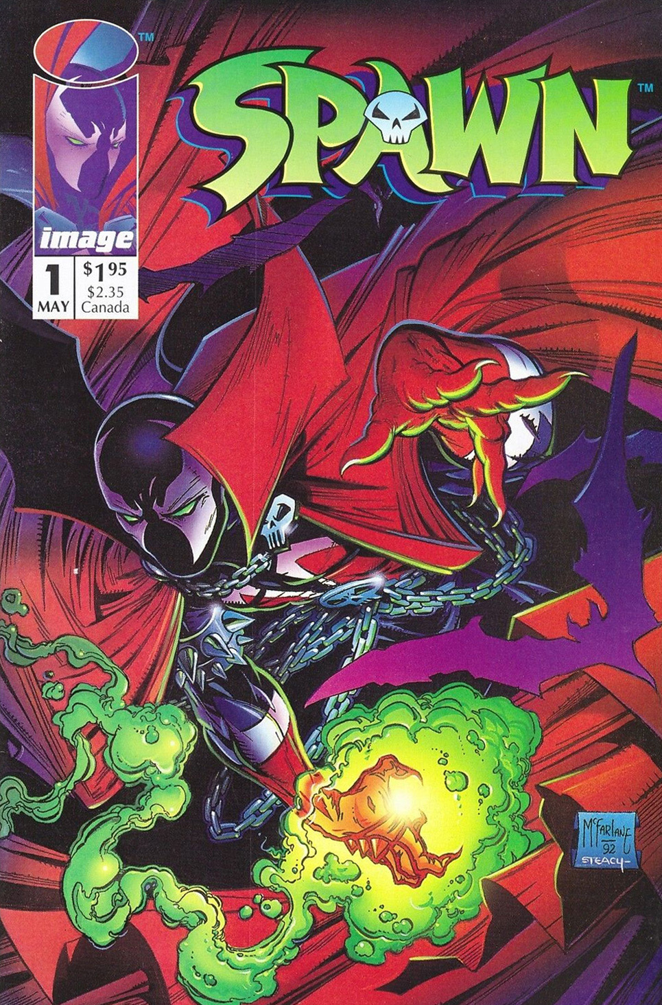 Spawn #1 (1992), Todd McFarlane original cover design